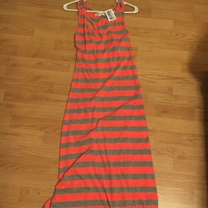 Striped racerback maxi dress